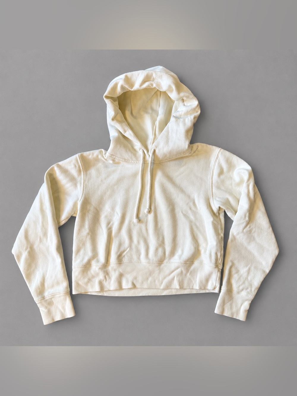Wilfred Free Aritzia Cropped Hoodie Sweatshirt Cream Ivory XXS Pullover